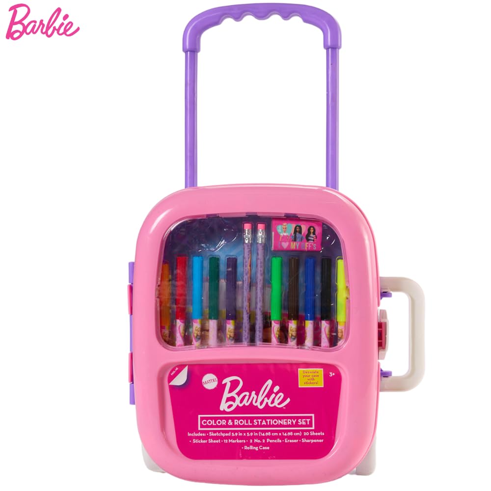 Amazon.com: Barbie Color and Roll Activity Set with Carrying Case